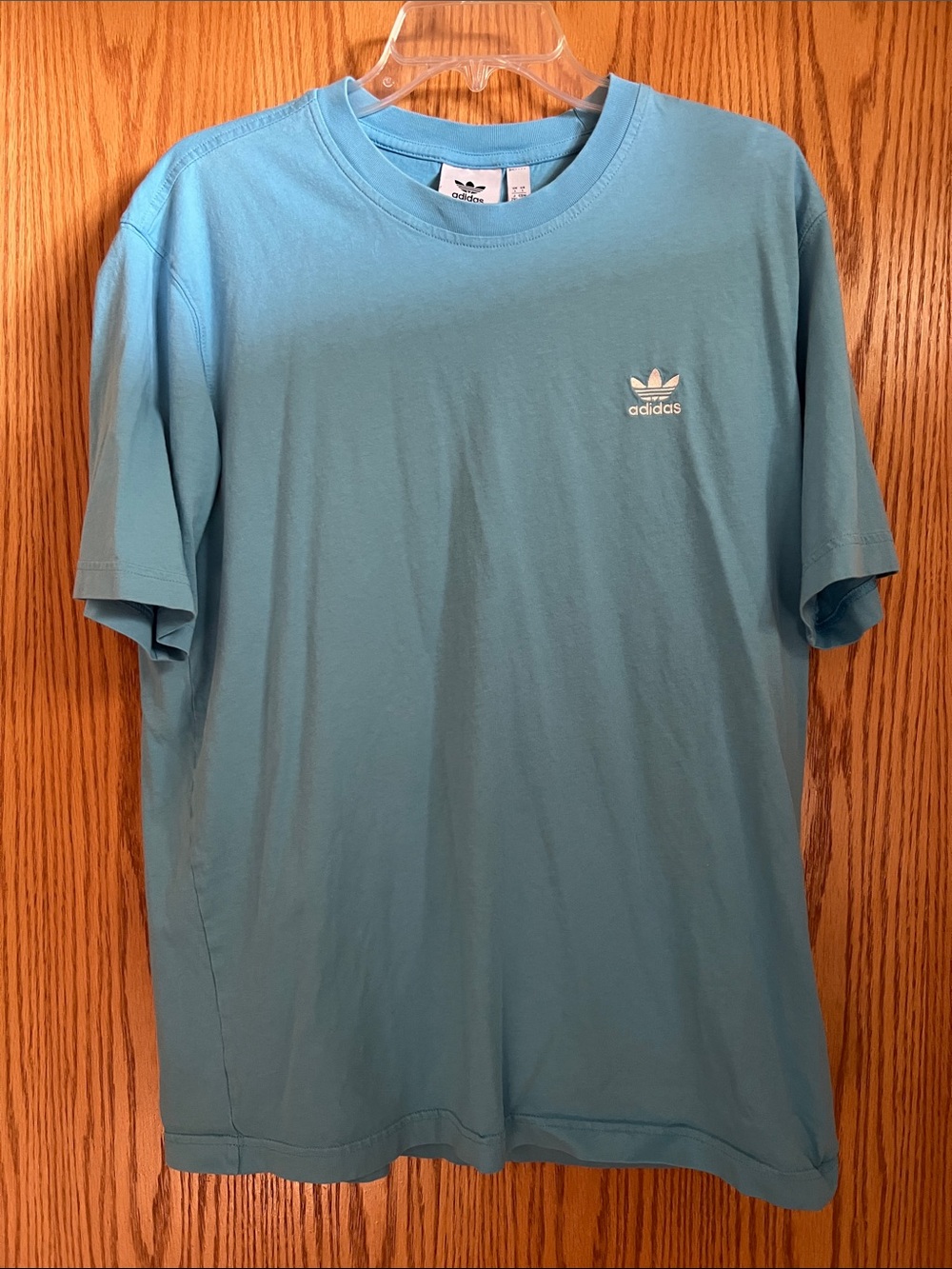 adidas Light Blue Trefoil Short Sleeve Tee